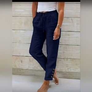 Navy Blue Women's Casual Pants